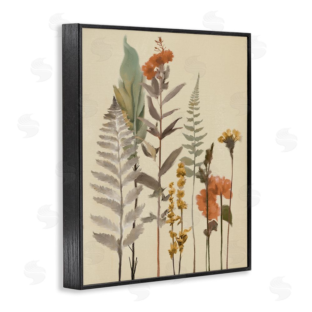 Sundance Graphics Fall Botanicals and Ferns Black Framed Giclee Wall Art Print