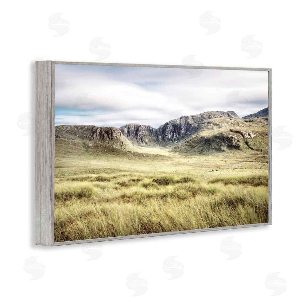 Sundance Graphics Irish Countryside Hills Gray Framed Giclee Wall Art Print