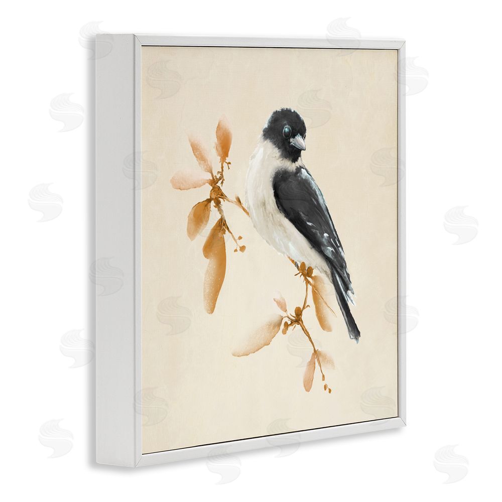 Sundance Graphics Subtle Watercolor Chickadee White Framed Giclee Wall Art Print