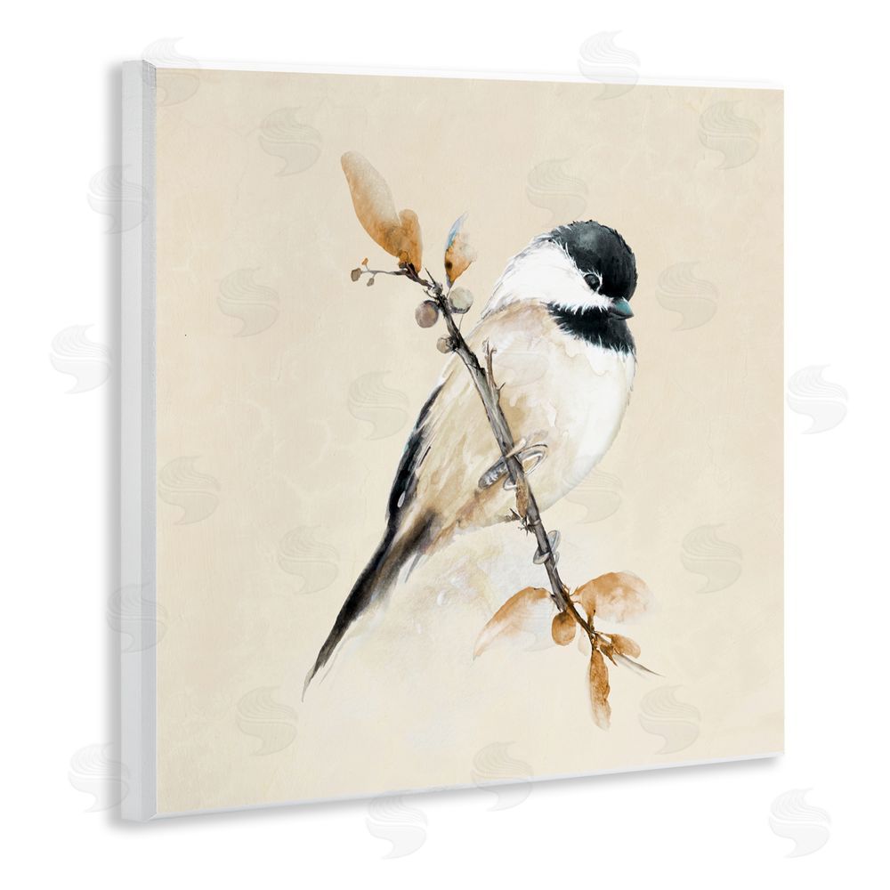 Sundance Graphics Muted Watercolor Chickadee Wall Plaque Printed Art