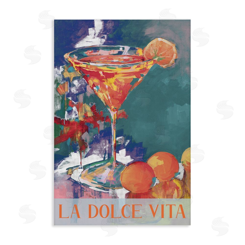 Sundance Graphics Citrus Cocktail on Blue Canvas Wall Art Print