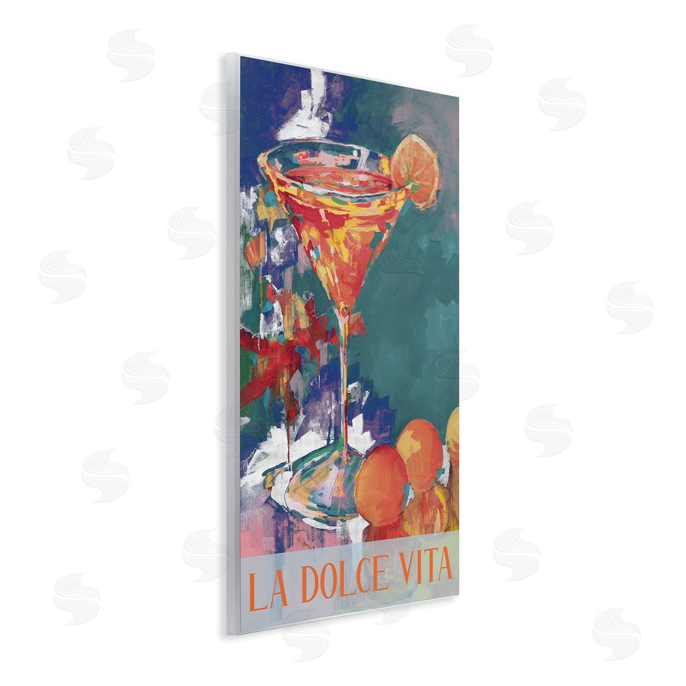 Sundance Graphics Citrus Cocktail on Blue Wall Plaque Printed Art