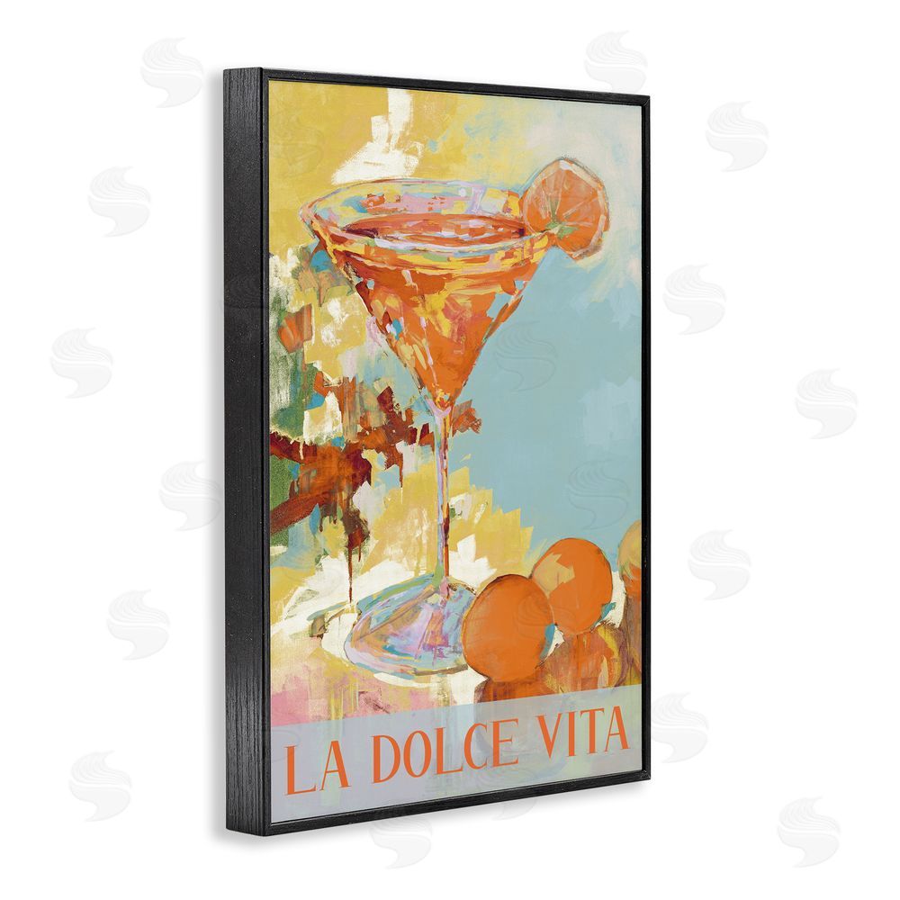 Sundance Graphics La Dolce Vita Citrus Cocktail Black Framed Giclee Wall Art Print