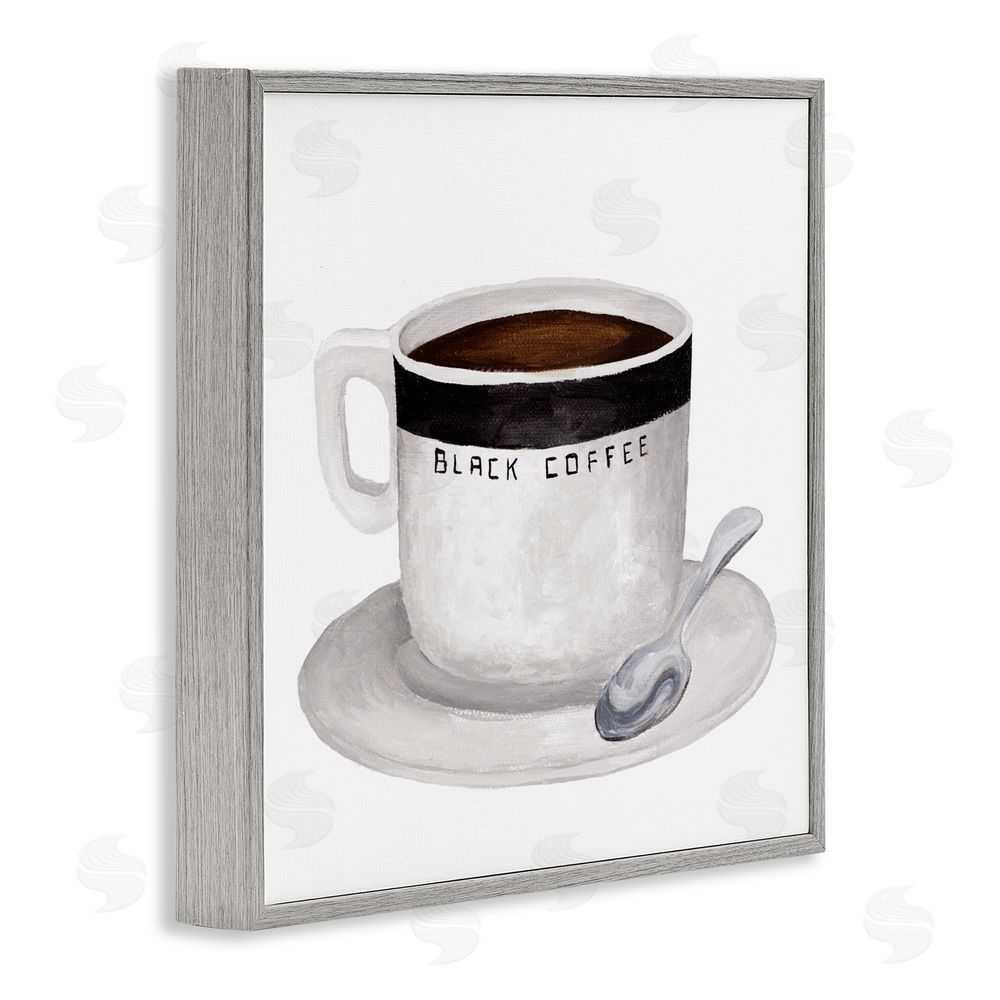 Sundance Graphics Black Coffee Mug Gray Framed Giclee Wall Art Print