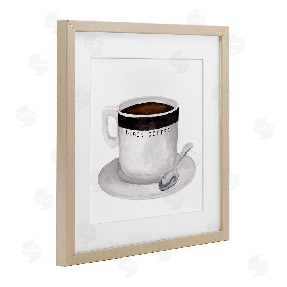 Sundance Graphics Black Coffee Mug Birch Framed Print Under Glass Wall Art