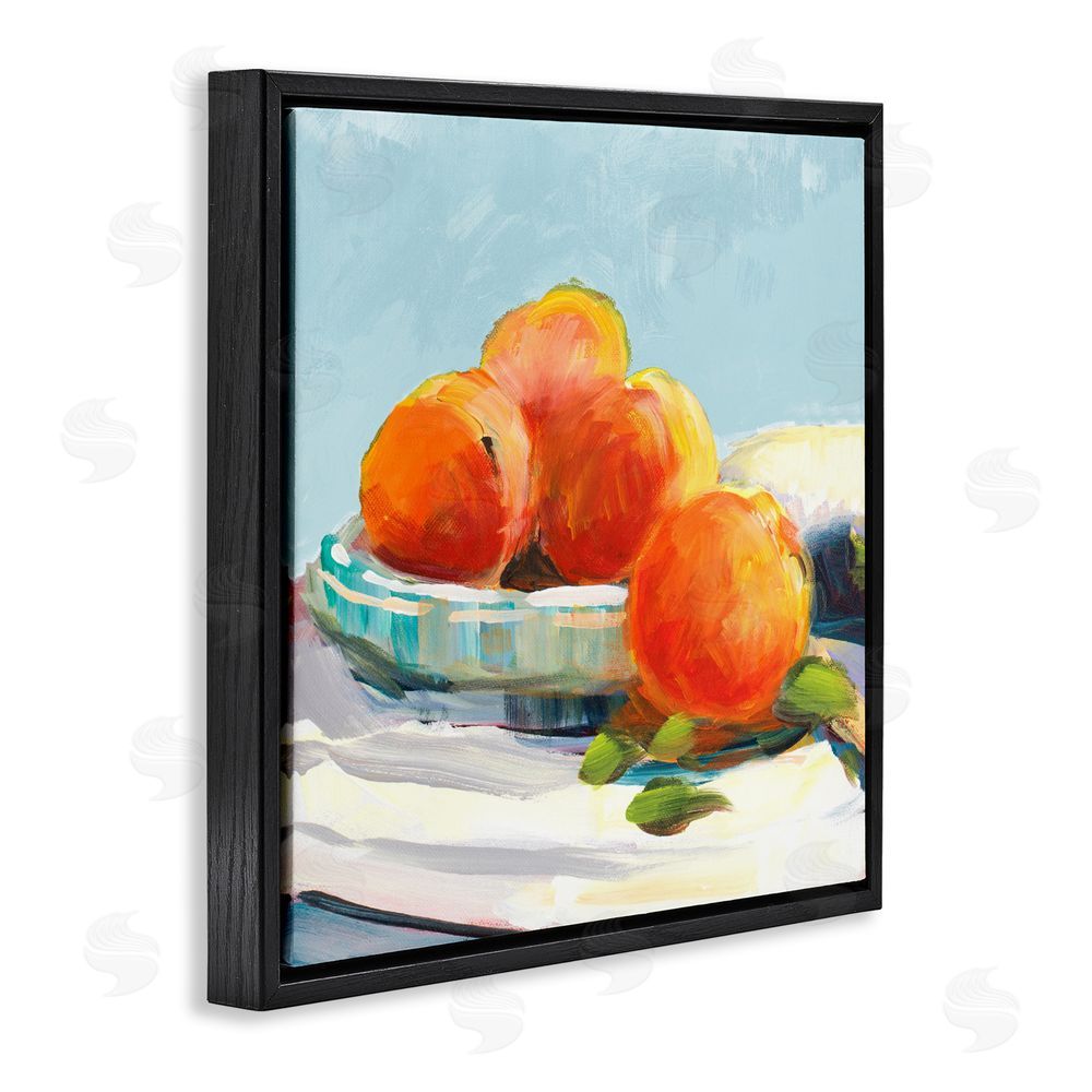 Sundance Graphics Citrus Plantation Still Life Black Floating Frame Canvas Wall Art Print