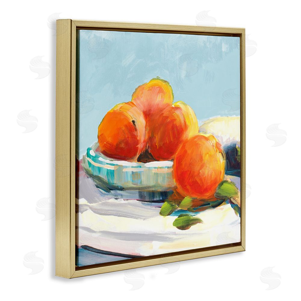 Sundance Graphics Citrus Plantation Still Life Gold Floating Frame Canvas Wall Art Print