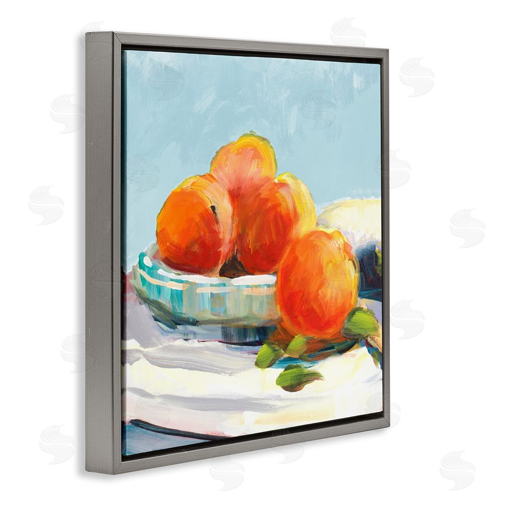 Sundance Graphics Citrus Plantation Still Life Gray Floating Frame Canvas Wall Art Print