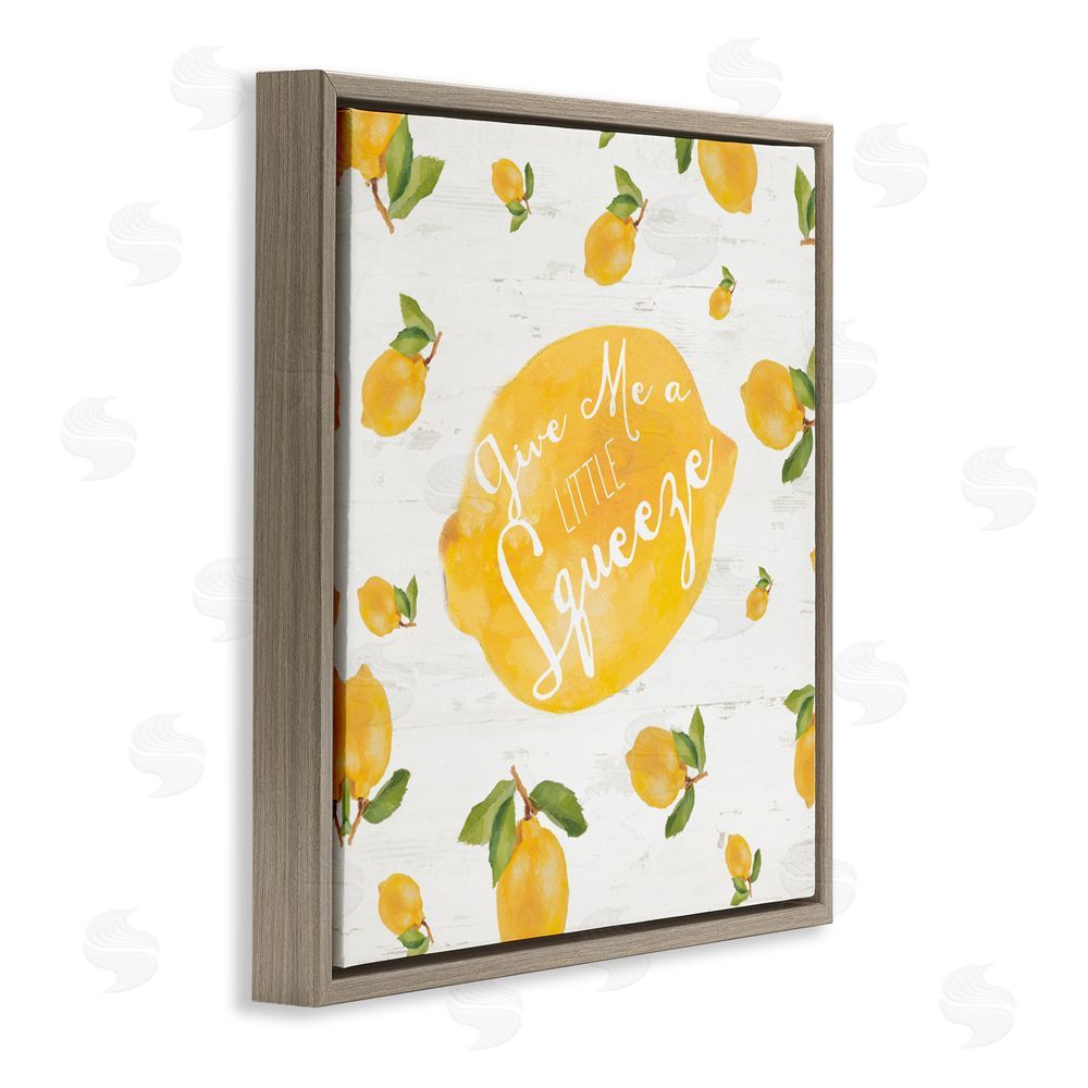 Sundance Graphics Give Me A Squeeze Brown Floating Frame Canvas Wall Art Print