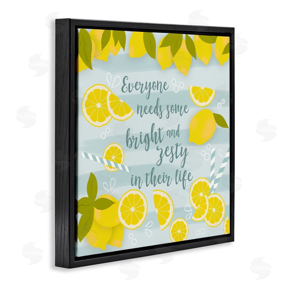 Sundance Graphics Everyone Needs Bright & Zesty Black Floating Frame Canvas Wall Art Print