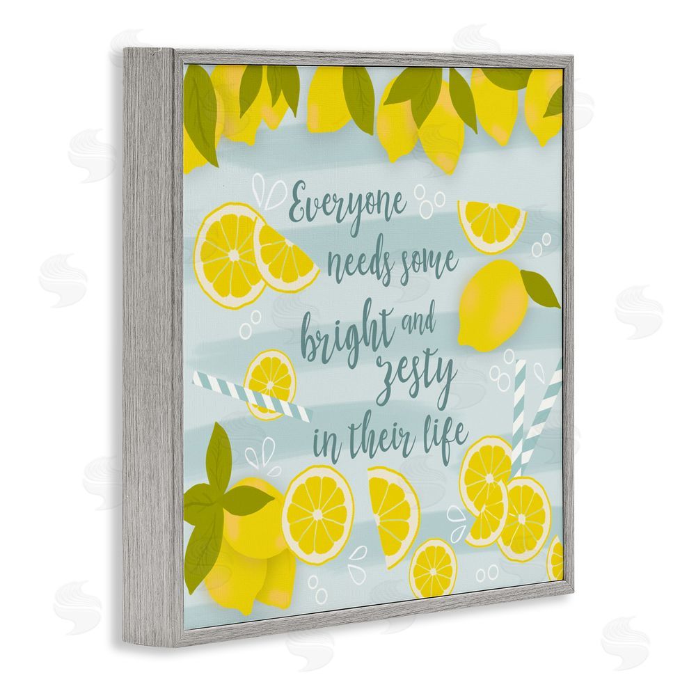 Sundance Graphics Everyone Needs Bright & Zesty Gray Framed Giclee Wall Art Print