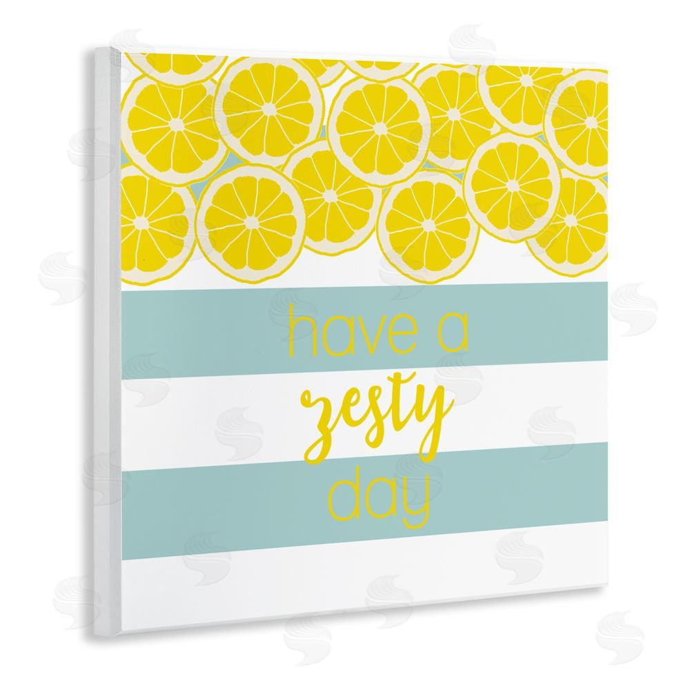 Sundance Graphics Zesty Citrus with Stripes Wall Plaque Printed Art