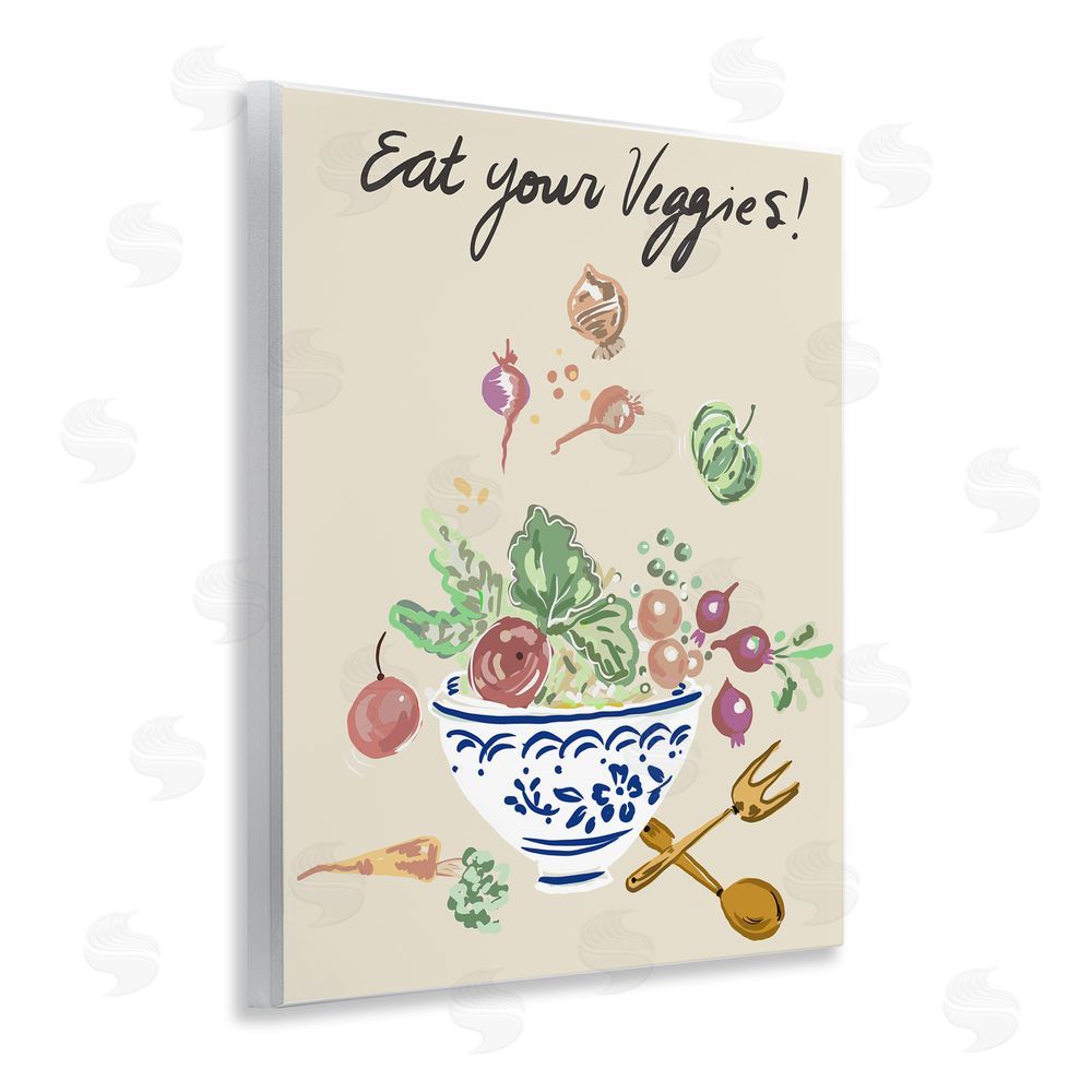 Sundance Graphics Eat Your Veggies Bowl Wall Plaque Printed Art