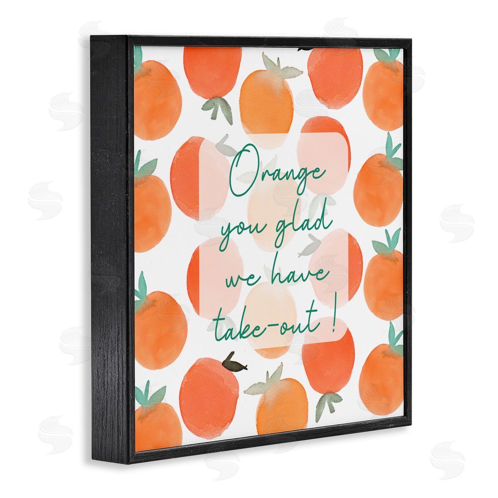Sundance Graphics Orange You Glad Black Framed Giclee Wall Art Print