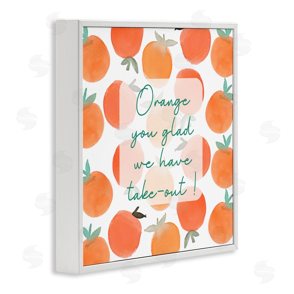 Sundance Graphics Orange You Glad White Framed Giclee Wall Art Print