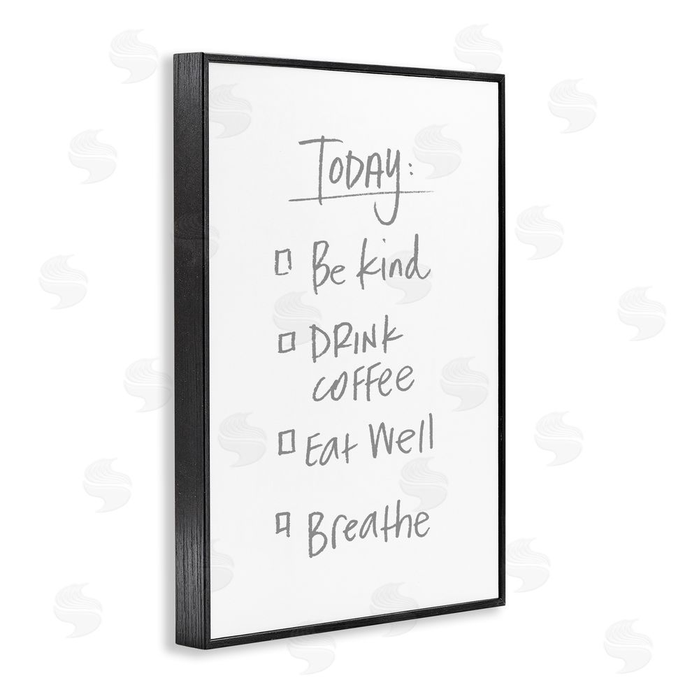 Sundance Graphics Simple Today's Checklist Black Framed Giclee Wall Art Print