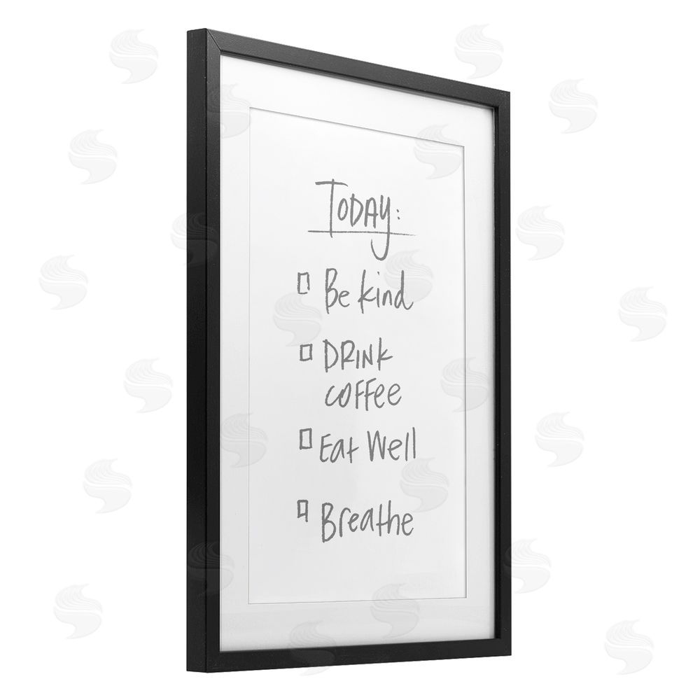 Sundance Graphics Simple Today's Checklist Black Framed Print Under Glass Wall Art