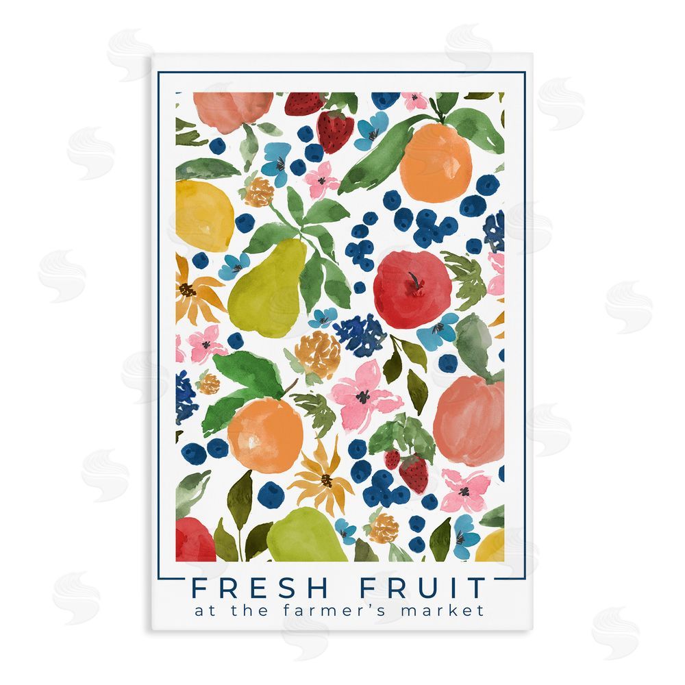 Sundance Graphics Fresh Fruit Market Pattern Canvas Wall Art Print