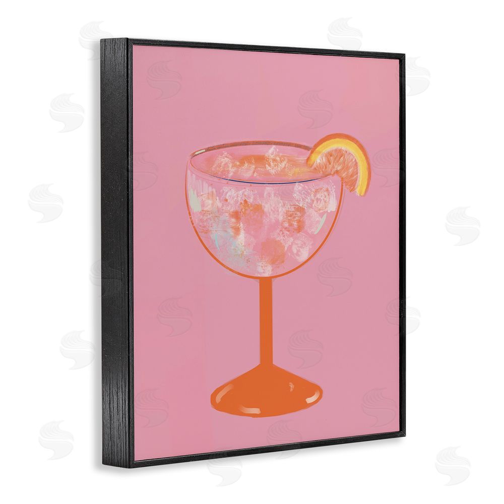 Sundance Graphics Paloma Glass over Pink Black Framed Giclee Wall Art Print