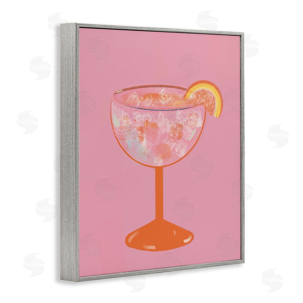 Sundance Graphics Paloma Glass over Pink Gray Framed Giclee Wall Art Print