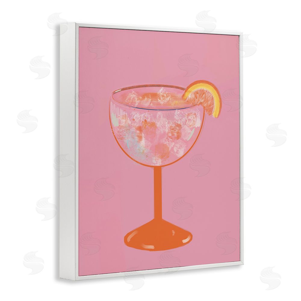 Sundance Graphics Paloma Glass over Pink White Framed Giclee Wall Art Print