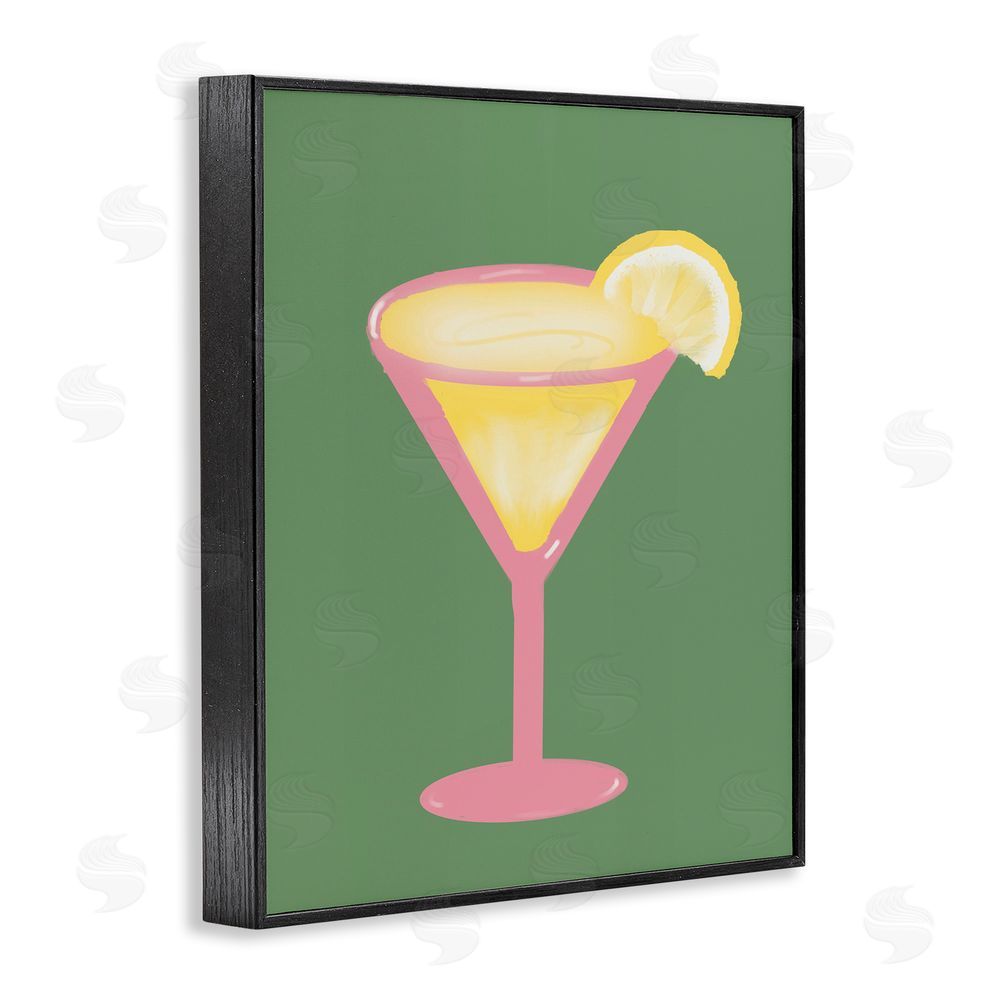 Sundance Graphics Lemon Drop Glass over Green Black Framed Giclee Wall Art Print
