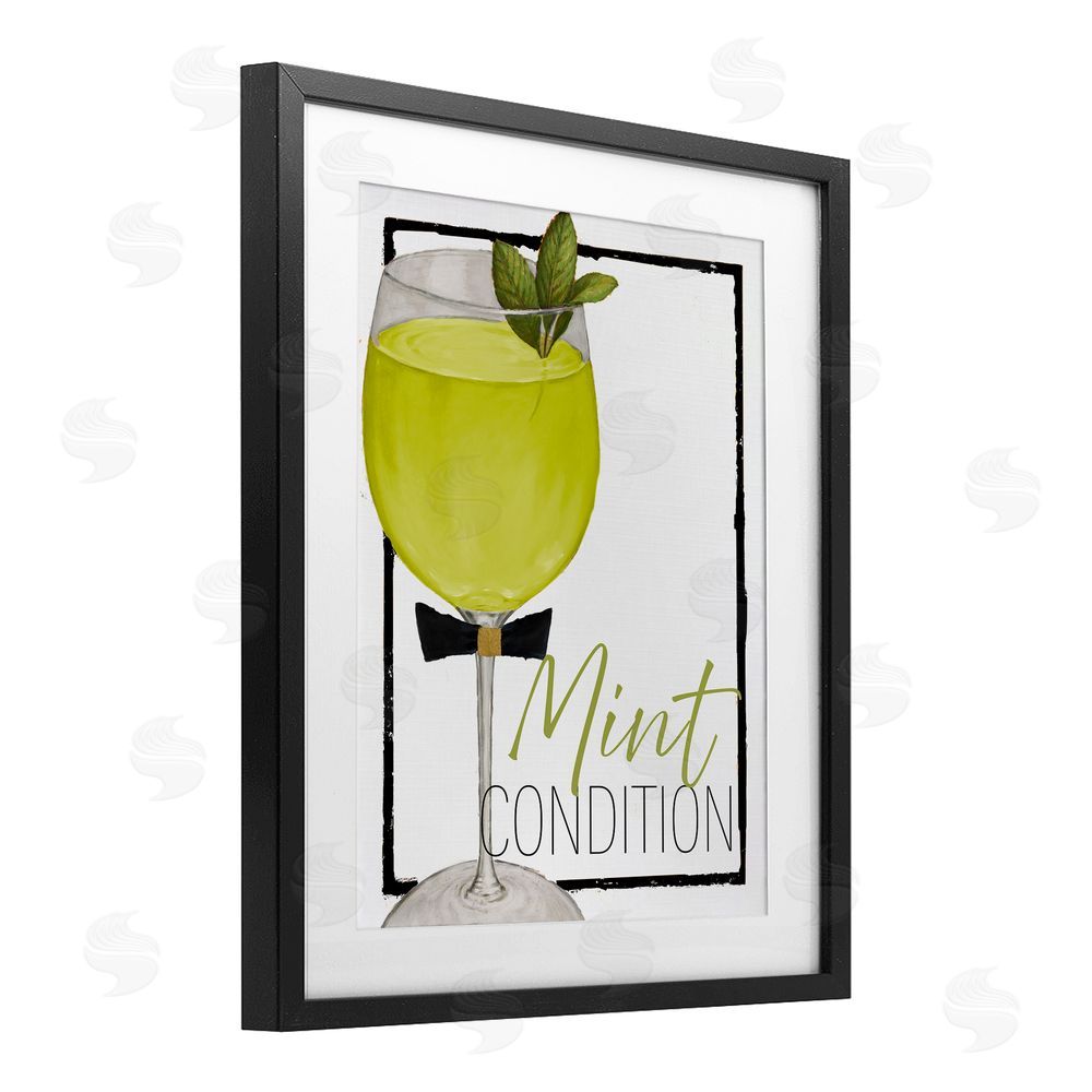Sundance Graphics Mint Condition Cocktail Black Framed Print Under Glass Wall Art