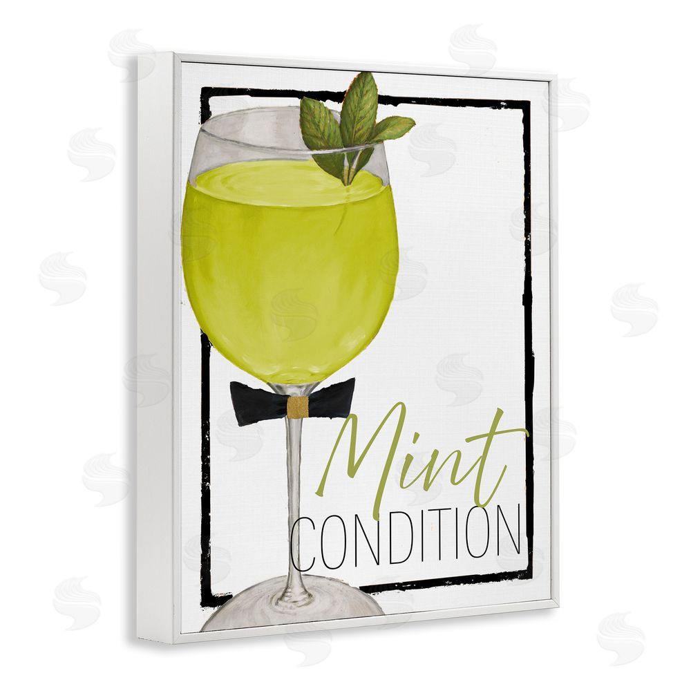 Sundance Graphics Mint Condition Cocktail White Framed Giclee Wall Art Print