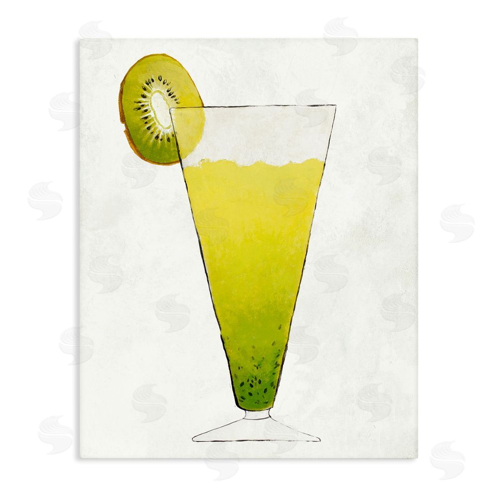 Sundance Graphics Summer Cocktail Kiwi Slice Canvas Wall Art Print