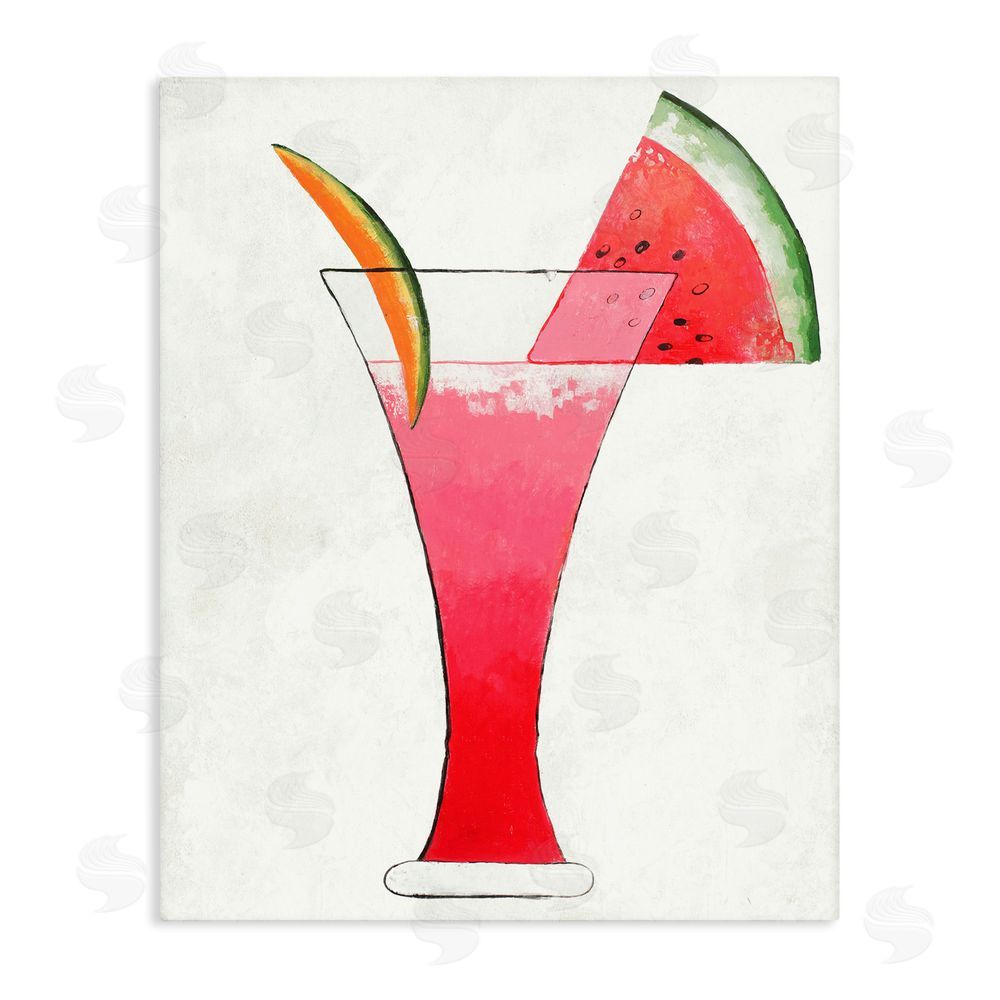 Sundance Graphics Summer Cocktail Watermelon Slice Canvas Wall Art Print