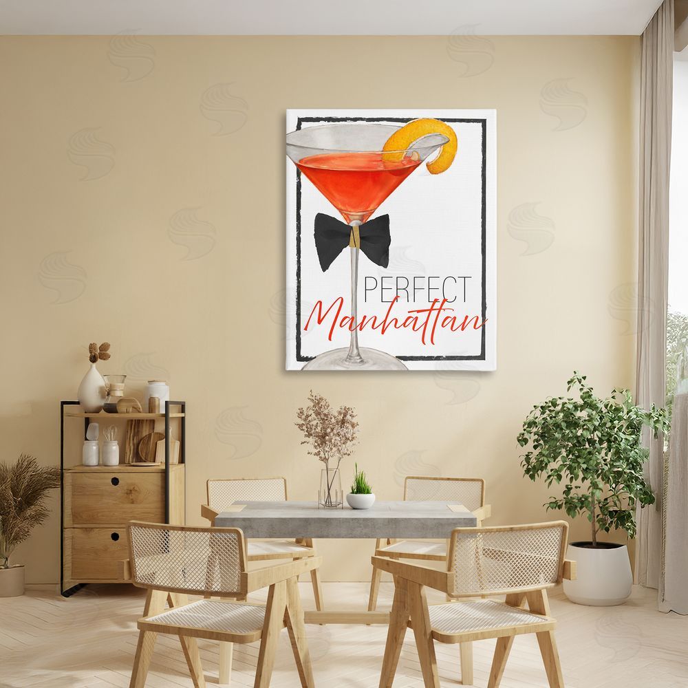 Sundance Graphics Perfect Manhattan Cocktail Canvas Wall Art Print in Room