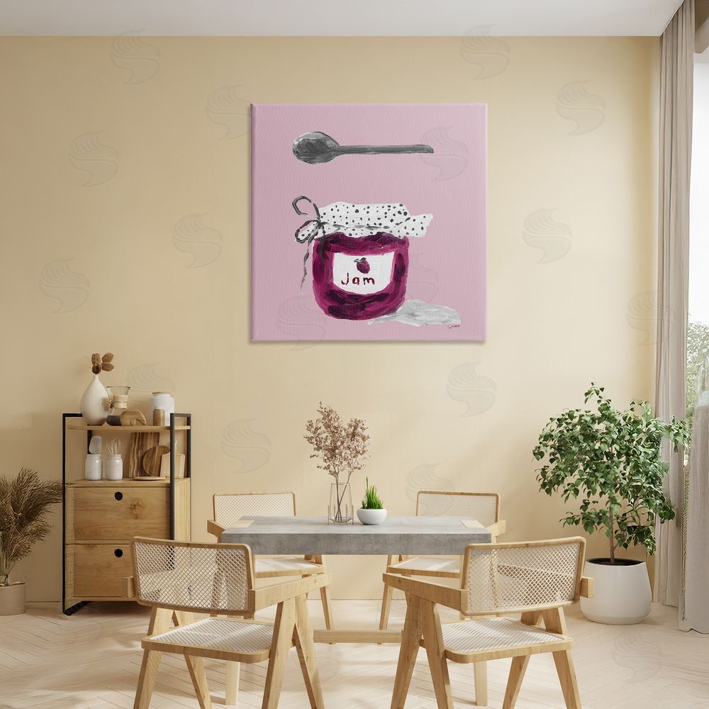 Sundance Graphics Jam Jar over Blush Canvas Wall Art Print in Room