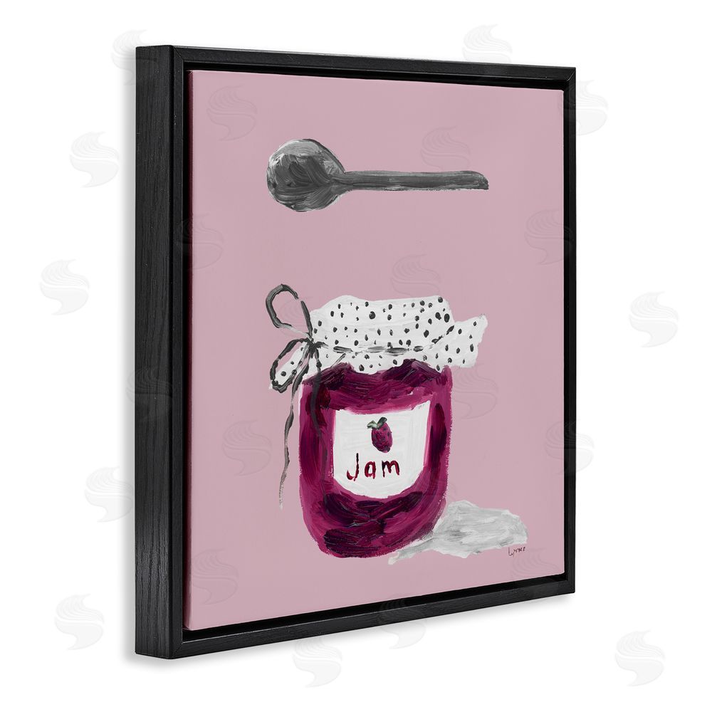 Sundance Graphics Jam Jar over Blush Black Floating Frame Canvas Wall Art Print