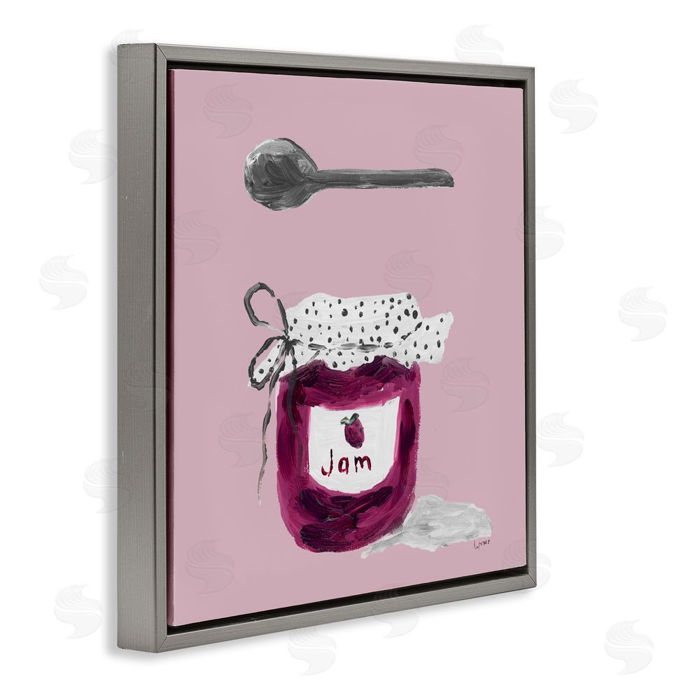 Sundance Graphics Jam Jar over Blush Gray Floating Frame Canvas Wall Art Print