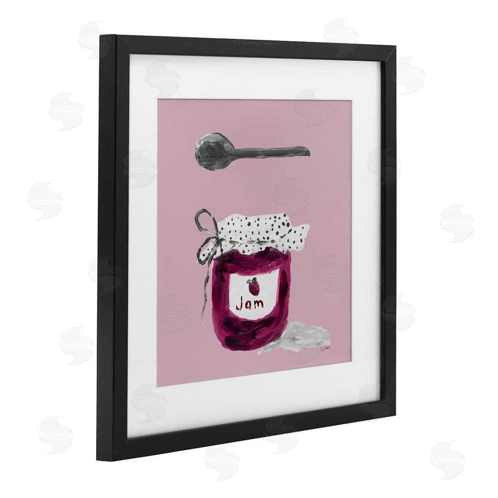 Sundance Graphics Jam Jar over Blush Black Framed Print Under Glass Wall Art