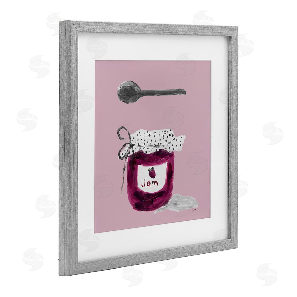 Sundance Graphics Jam Jar over Blush Gray Framed Print Under Glass Wall Art
