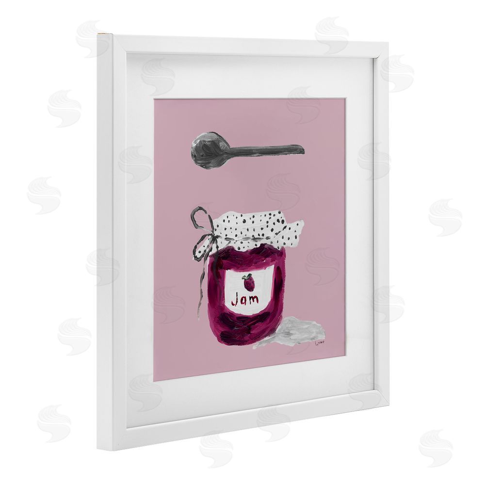 Sundance Graphics Jam Jar over Blush White Framed Print Under Glass Wall Art