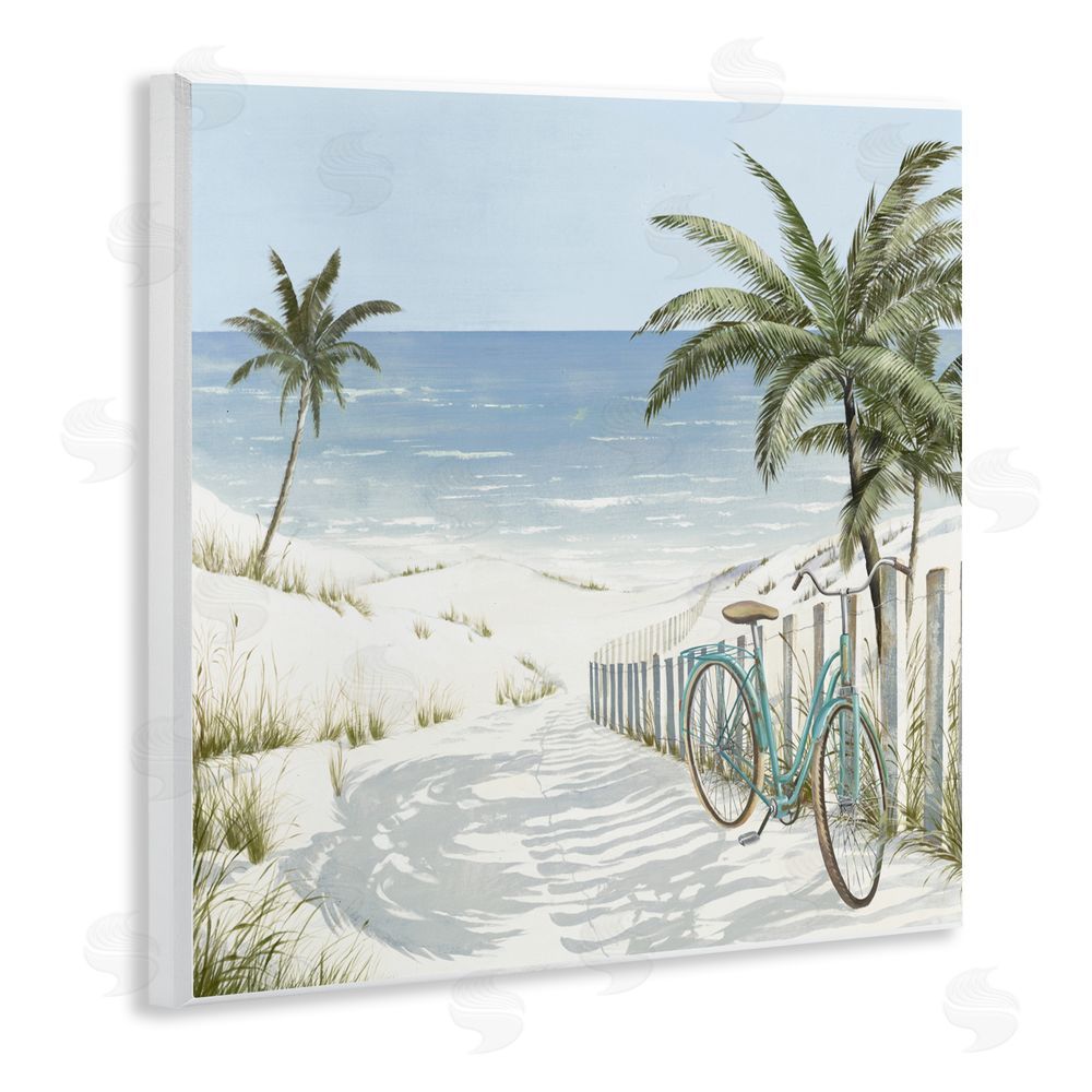 Sundance Graphics Beach Bike Coastal Scene Wall Plaque Printed Art