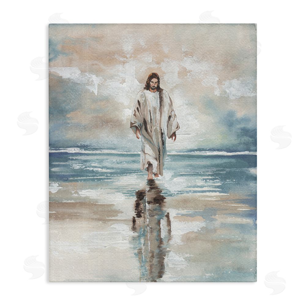 Sundance Graphics Jesus on Water Canvas Wall Art Print