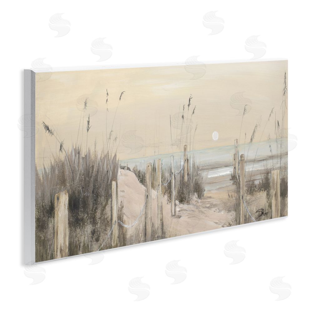 Sundance Graphics White Moon Over Ocean Wall Plaque Printed Art