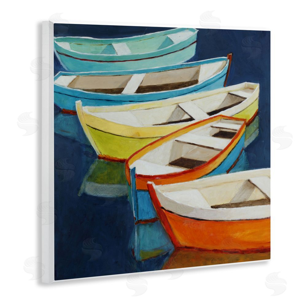 Sundance Graphics Serene Rowboats in Summer Wall Plaque Printed Art
