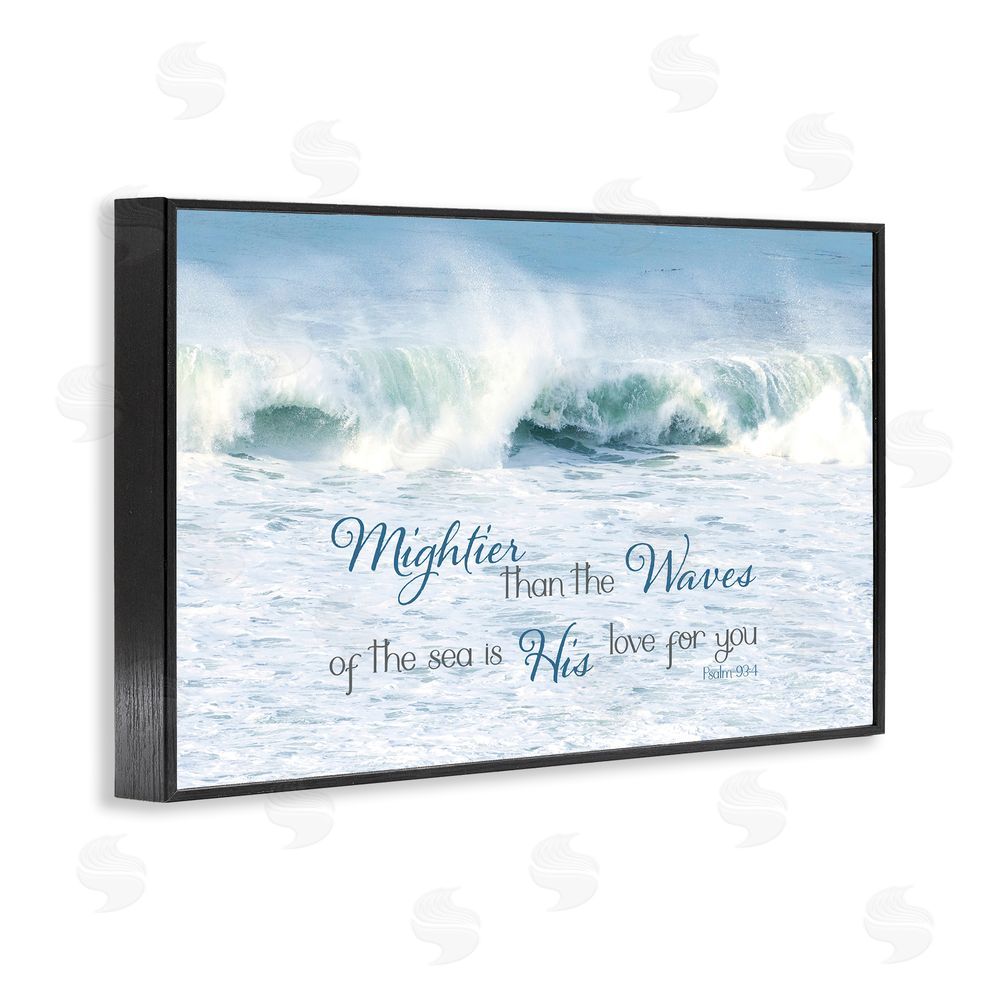 Sundance Graphics Mightier Than The Waves Black Framed Giclee Wall Art Print