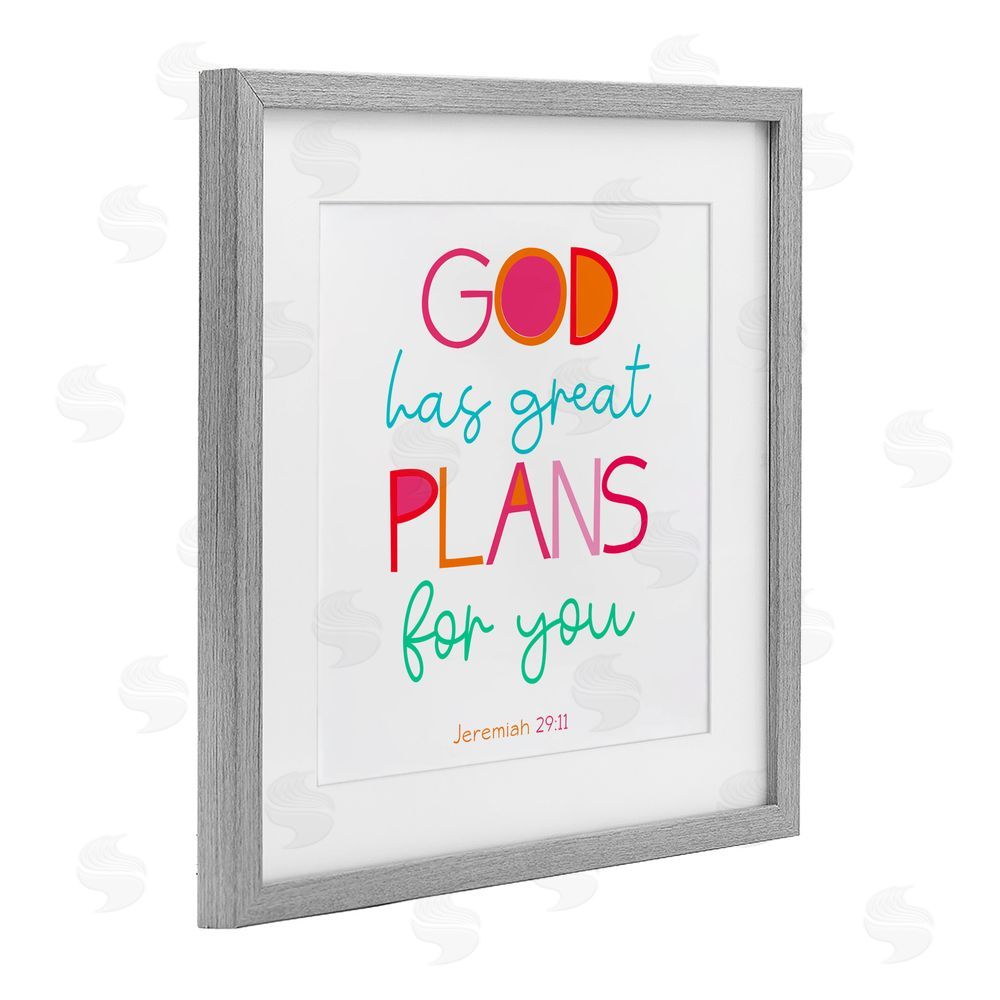 Sundance Graphics Whimsical God's Plans For You Gray Framed Print Under Glass Wall Art