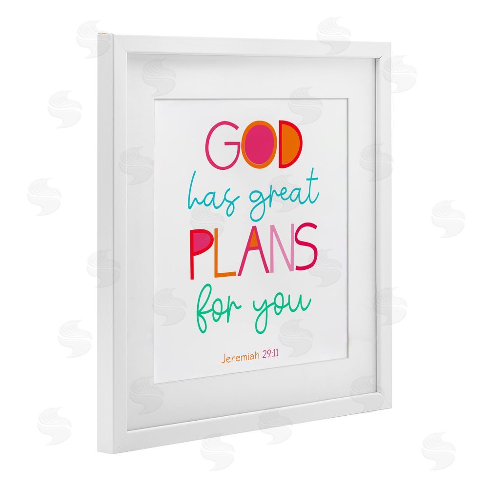 Sundance Graphics Whimsical God's Plans For You White Framed Print Under Glass Wall Art