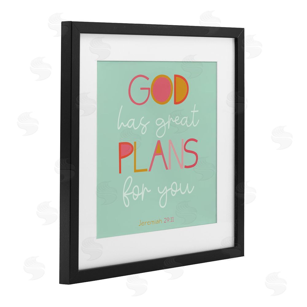 Sundance Graphics Green God's Plans For You Black Framed Print Under Glass Wall Art