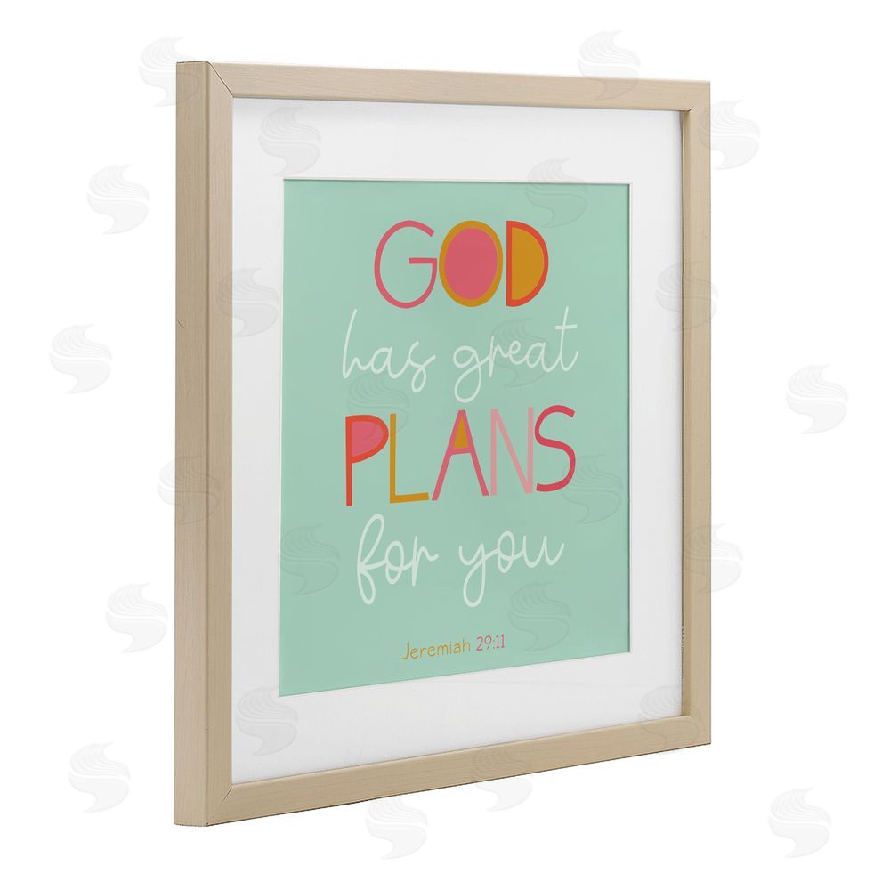Sundance Graphics Green God's Plans For You Birch Framed Print Under Glass Wall Art