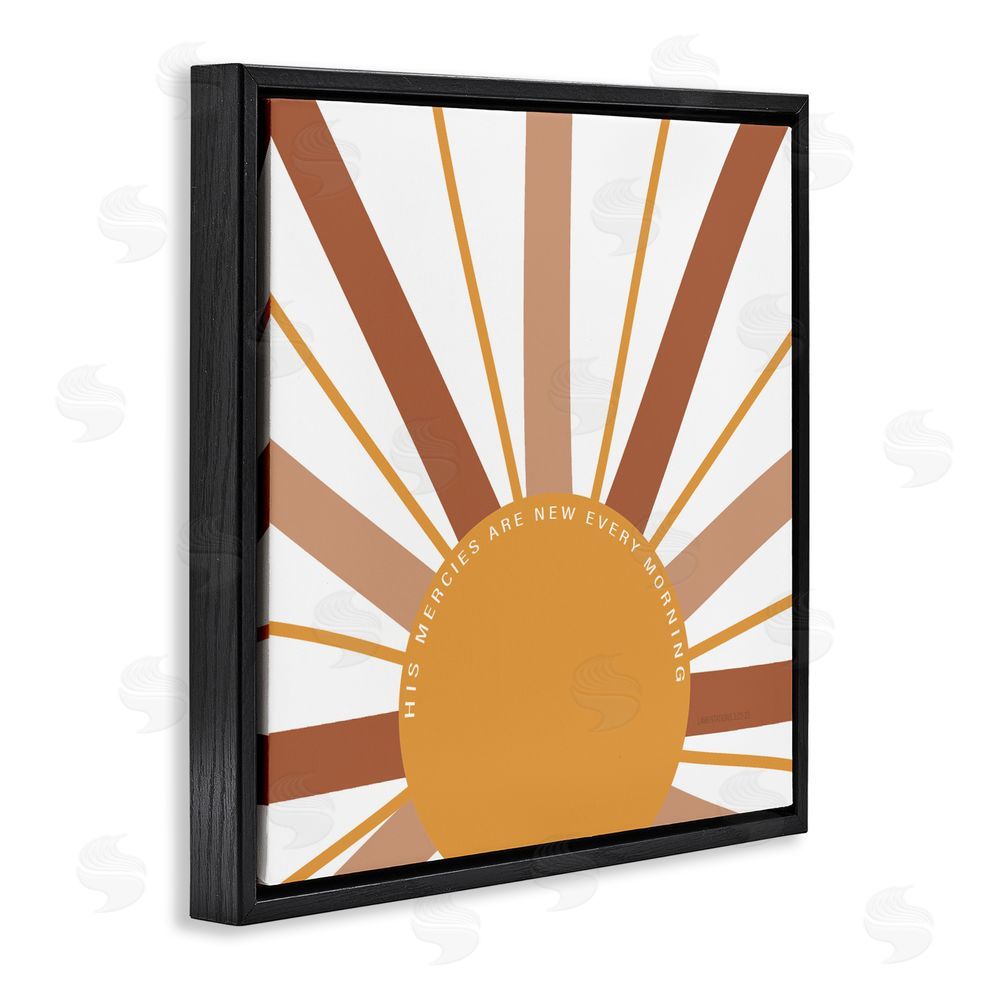 Sundance Graphics His Mercies Every Morning Black Floating Frame Canvas Wall Art Print