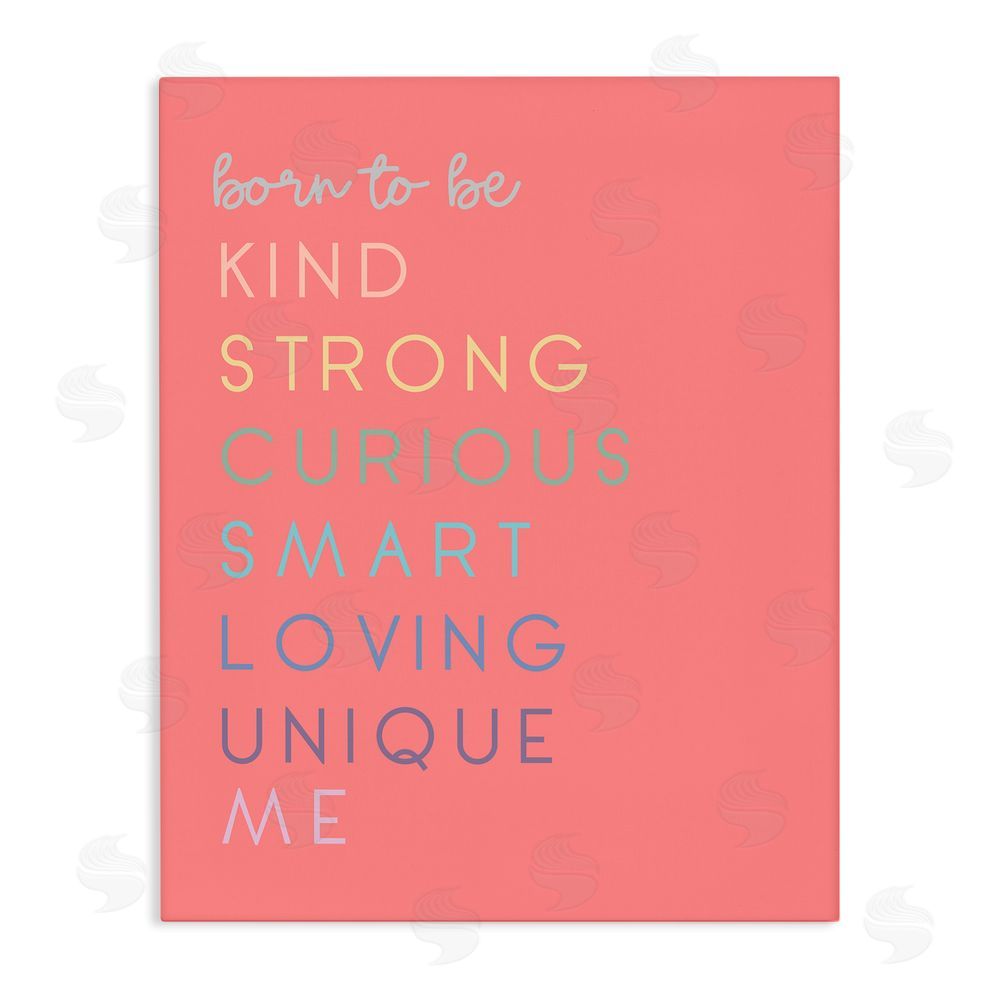 Sundance Graphics Born To Be Adjectives Canvas Wall Art Print