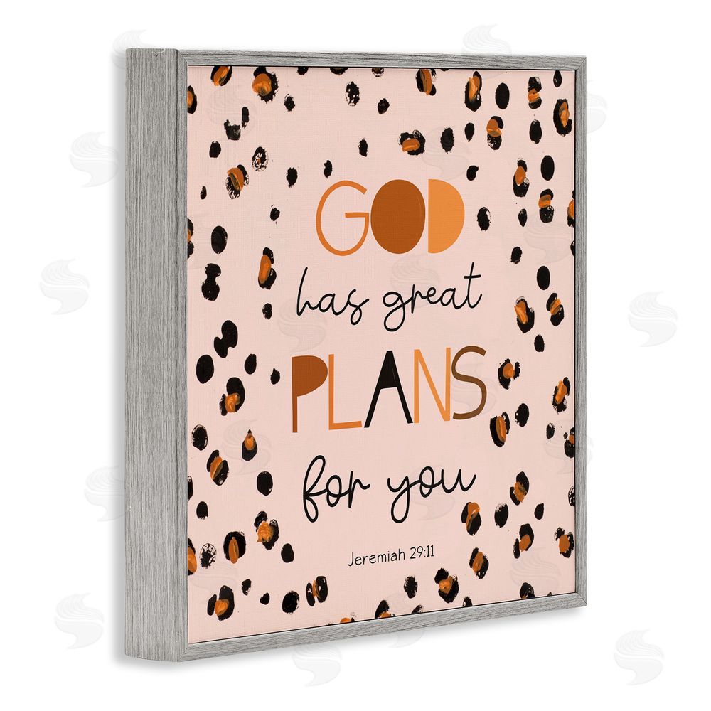Sundance Graphics God Has Plans For You Gray Framed Giclee Wall Art Print