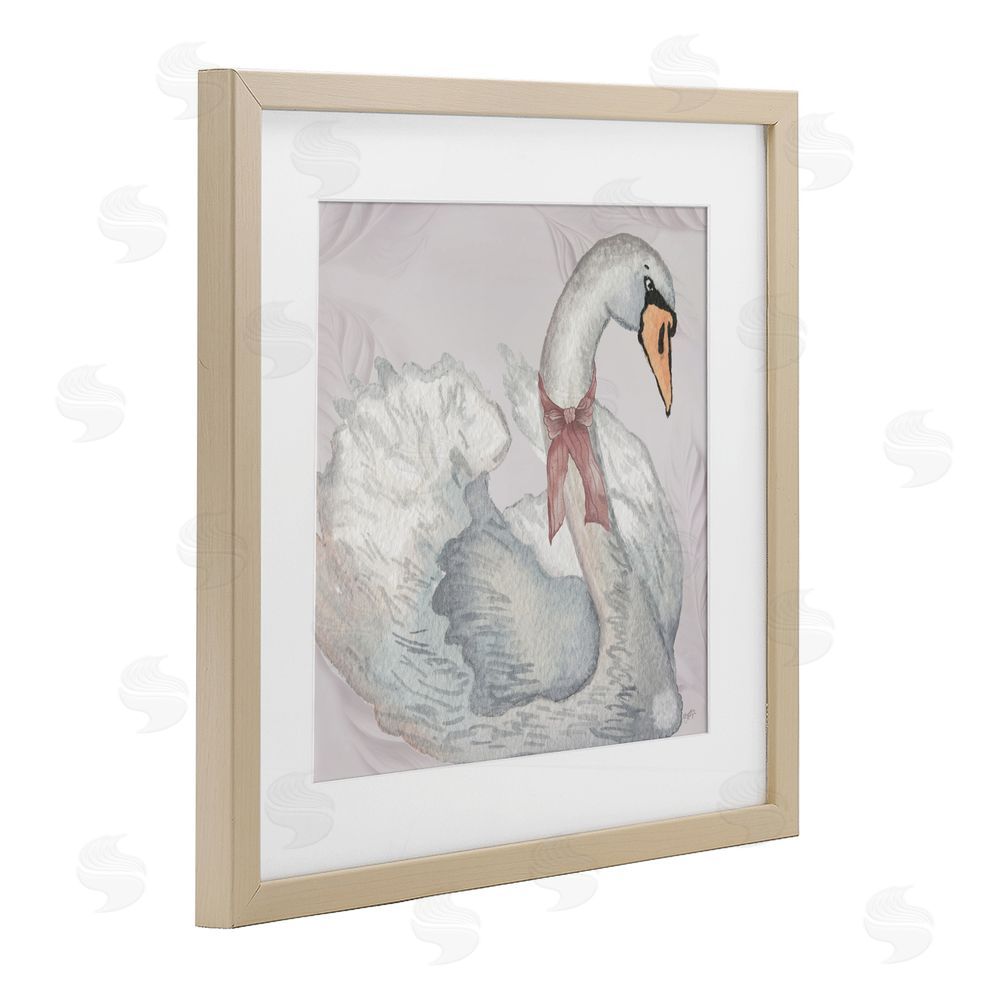 Sundance Graphics Subdued Classic Swan Birch Framed Print Under Glass Wall Art